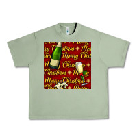Oil Green merry christmas champagne seamless pattern Urban Heavy Tee - BundleAndBundleShop