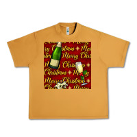 Peanut Butter merry christmas champagne seamless pattern Urban Heavy Tee - BundleAndBundleShop