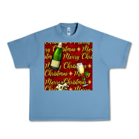Pebble Blue merry christmas champagne seamless pattern Urban Heavy Tee - BundleAndBundleShop