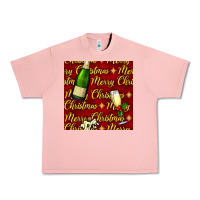 Salmon merry christmas champagne seamless pattern Urban Heavy Tee - BundleAndBundleShop