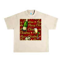 Sandshell merry christmas champagne seamless pattern Urban Heavy Tee - BundleAndBundleShop