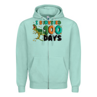 Seafoam i survived 100 days Zipper Hoodie - MaliasSmallBusiness
