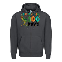 Smoke i survived 100 days Zipper Hoodie - MaliasSmallBusiness