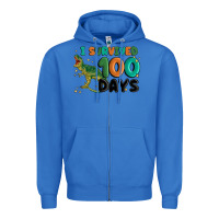 True Royal i survived 100 days Zipper Hoodie - MaliasSmallBusiness