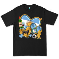 Black argentina  hearts Premium Tee - texasbilliewilder
