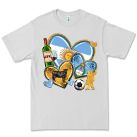 Dove Grey argentina  hearts Premium Tee - texasbilliewilder