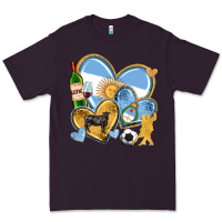 Plum argentina  hearts Premium Tee - texasbilliewilder