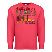 Cardinal Battery Life Of A Bus Driver Premium Sweatshirt - BundleAndBundleShop