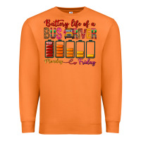 Carrot Battery Life Of A Bus Driver Premium Sweatshirt - BundleAndBundleShop