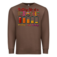 Chestnut Battery Life Of A Bus Driver Premium Sweatshirt - BundleAndBundleShop