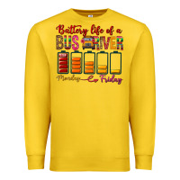 Lemon Battery Life Of A Bus Driver Premium Sweatshirt - BundleAndBundleShop