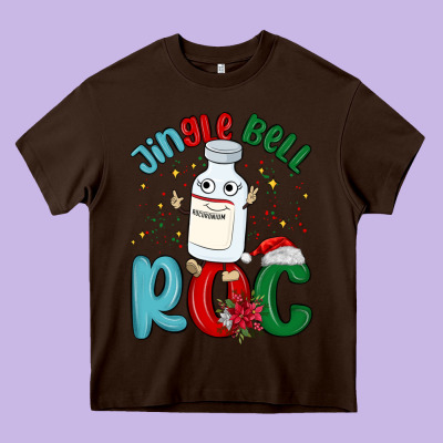 Jingle Bell Roc Heavy Core Tee Designed By Maliassmallbusiness