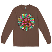 Chestnut hello spring sunflower Long Sleeve Tee - Artiststas