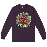 Plum hello spring sunflower Long Sleeve Tee - Artiststas
