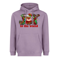 Lavender joy to the world christmas deer Heavyweight Hoodie - MaliasSmallBusiness