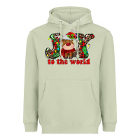 Matcha joy to the world christmas deer Heavyweight Hoodie - MaliasSmallBusiness