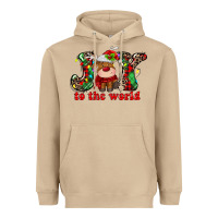 Mushroom joy to the world christmas deer Heavyweight Hoodie - MaliasSmallBusiness