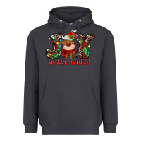 Smoke joy to the world christmas deer Heavyweight Hoodie - MaliasSmallBusiness