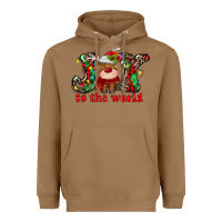 Toasted Coconut joy to the world christmas deer Heavyweight Hoodie - MaliasSmallBusiness