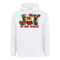 White joy to the world christmas deer Heavyweight Hoodie - MaliasSmallBusiness