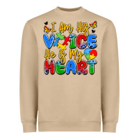Mushroom i am his voice he is my heart Heavyweight Sweatshirt - JahusDesignShop