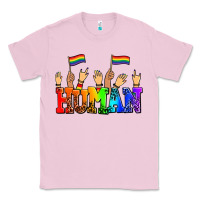 Bubblegum Pink human with hands and pride flags Classic Tee - AdoDesignShop