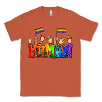 Copper human with hands and pride flags Classic Tee - AdoDesignShop