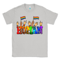 Moon Dust human with hands and pride flags Classic Tee - AdoDesignShop
