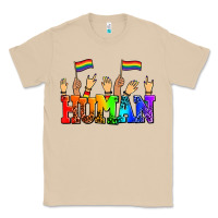 Mushroom human with hands and pride flags Classic Tee - AdoDesignShop