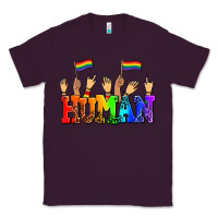 Plum human with hands and pride flags Classic Tee - AdoDesignShop