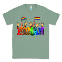 Sage human with hands and pride flags Classic Tee - AdoDesignShop