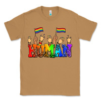 Toasted Coconut human with hands and pride flags Classic Tee - AdoDesignShop