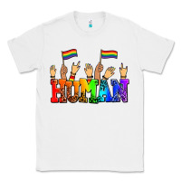 White human with hands and pride flags Classic Tee - AdoDesignShop
