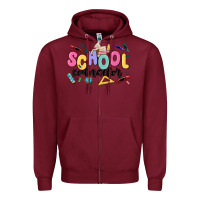 Burgundy school counselor Zipper Hoodie - MaliasSmallBusiness