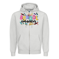 Dove Grey school counselor Zipper Hoodie - MaliasSmallBusiness