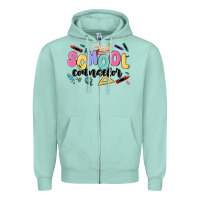 Seafoam school counselor Zipper Hoodie - MaliasSmallBusiness
