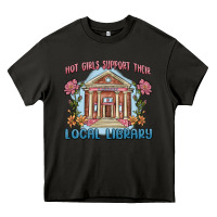 Asphalt hot girls support their local library Heavy Core Tee - MaliasSmallBusiness