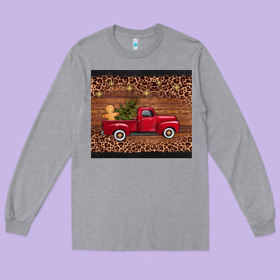 Christmas Truck Long Sleeve Tee Designed By Adodesignshop