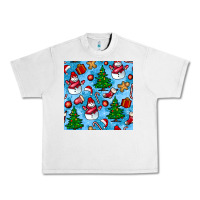 Lunar Rock christmas trees and snow seamless pattern Urban Heavy Tee - BundleAndBundleShop