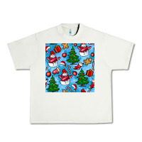 Pistachio christmas trees and snow seamless pattern Urban Heavy Tee - BundleAndBundleShop