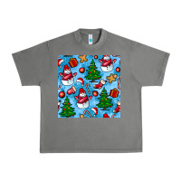 Tornado christmas trees and snow seamless pattern Urban Heavy Tee - BundleAndBundleShop