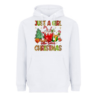 White just a girl who loves christmas Heavyweight Hoodie - MaliasSmallBusiness