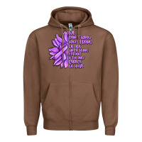 Chestnut purple pancreatic cancer sunflower and cancer ribb Zipper Hoodie - MaliasSmallBusiness