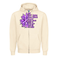 Sandshell purple pancreatic cancer sunflower and cancer ribb Zipper Hoodie - MaliasSmallBusiness