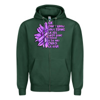 Sports Green purple pancreatic cancer sunflower and cancer ribb Zipper Hoodie - MaliasSmallBusiness