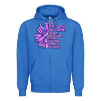 True Royal purple pancreatic cancer sunflower and cancer ribb Zipper Hoodie - MaliasSmallBusiness
