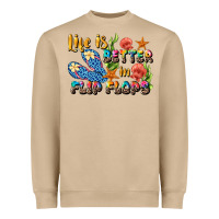Mushroom life is better in flip flops summer Heavyweight Sweatshirt - JahusDesignShop