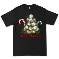Black Merry Christmas Volleyball Premium Tee - RanaPortraitStore