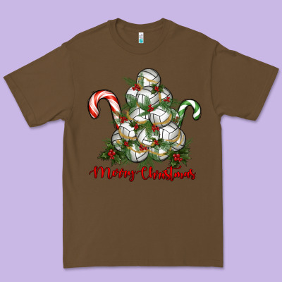 Merry Christmas Volleyball Premium Tee Designed By Ranaportraitstore