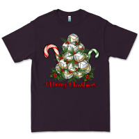 Plum Merry Christmas Volleyball Premium Tee - RanaPortraitStore